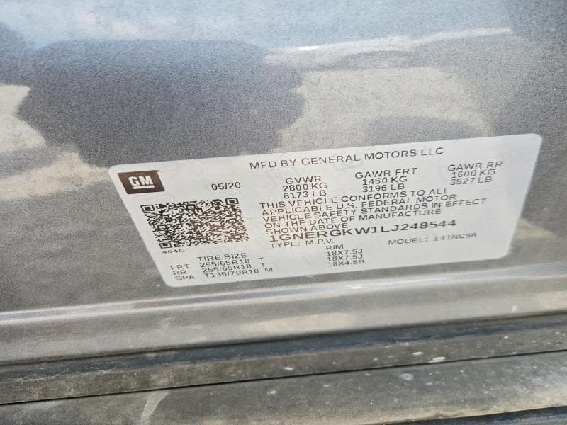 2020 CHEVROLET TRAVERSE LT 14