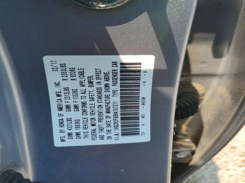 2017 HONDA ACCORD EXL 13