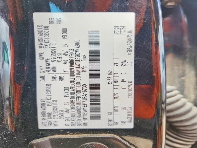 2018 FORD F150 SUPERCREW 12