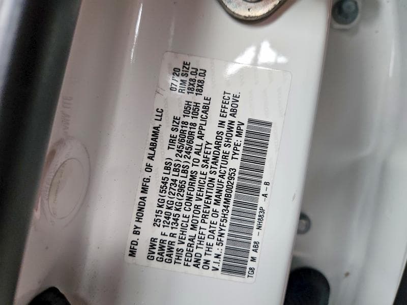 2021 HONDA PILOT EX 13