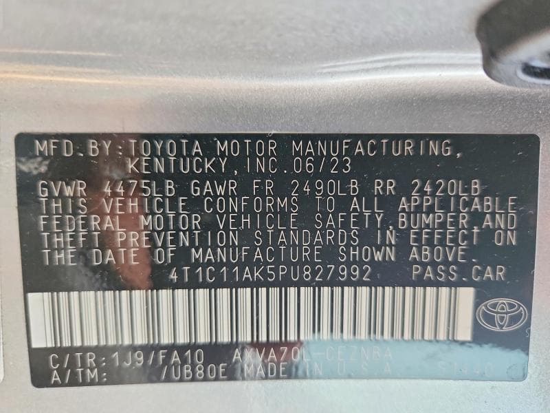 2023 TOYOTA CAMRY LE 13