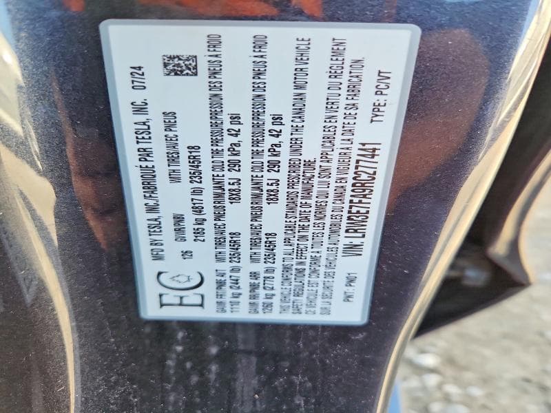 2024 TESLA MODEL 3 13