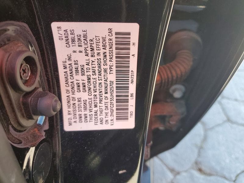 2018 HONDA CIVIC LX 12