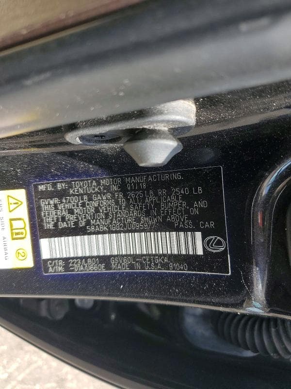 2018 LEXUS ES 350 12