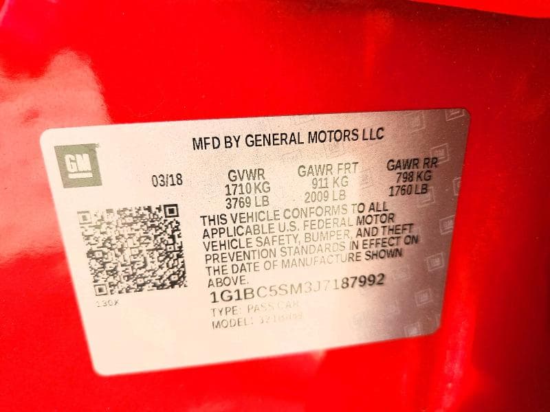 2018 CHEVROLET CRUZE LS 13