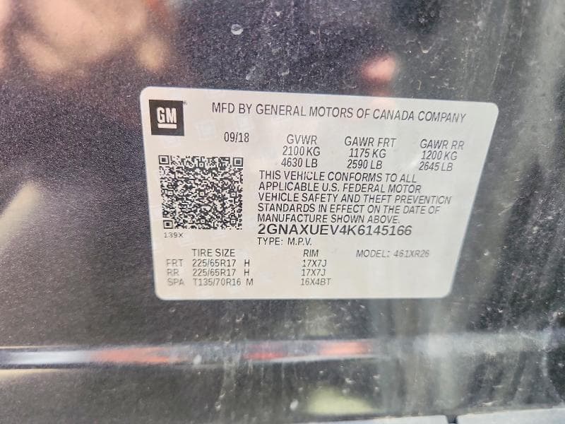 2019 CHEVROLET EQUINOX LT 12