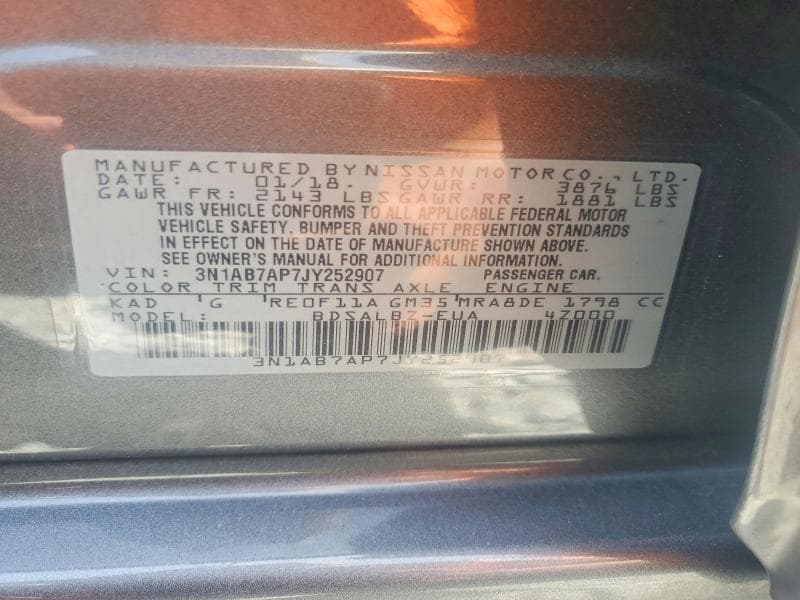 2018 NISSAN SENTRA S 12