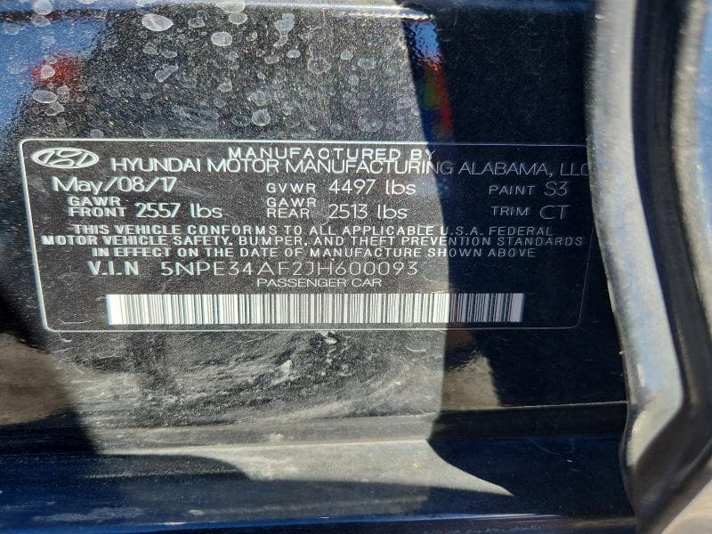 2018 HYUNDAI SONATA SEL 12