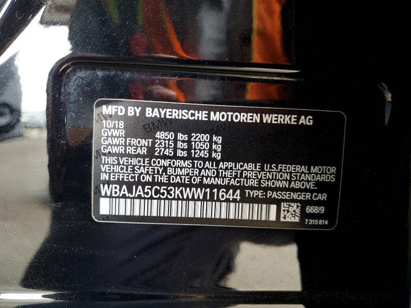 2019 BMW 530 I 13
