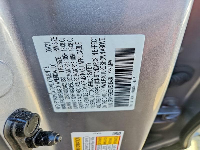 2021 HONDA PILOT EXL 13