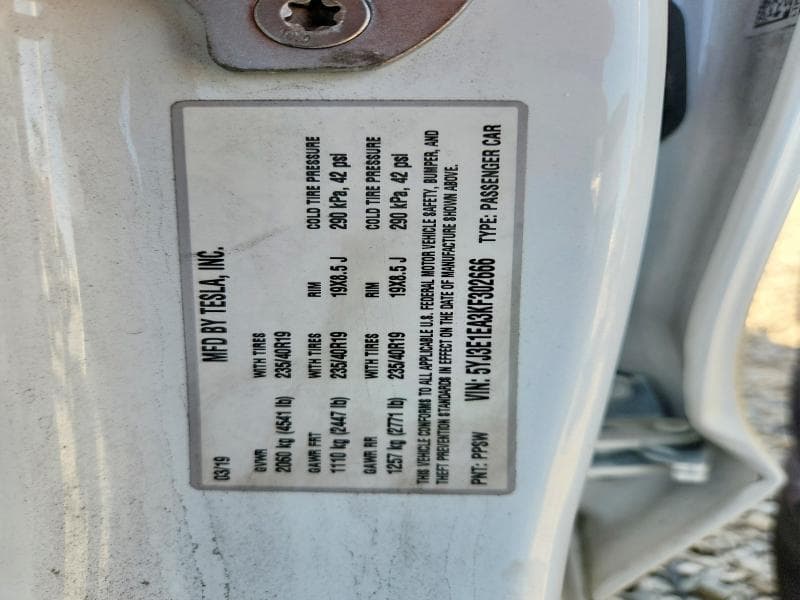 2019 TESLA MODEL 3 12