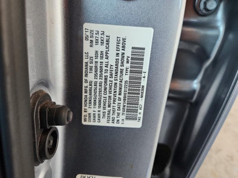 2017 HONDA CR-V EXL 13