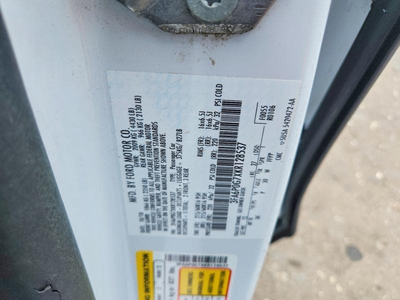 2019 FORD FUSION S 12