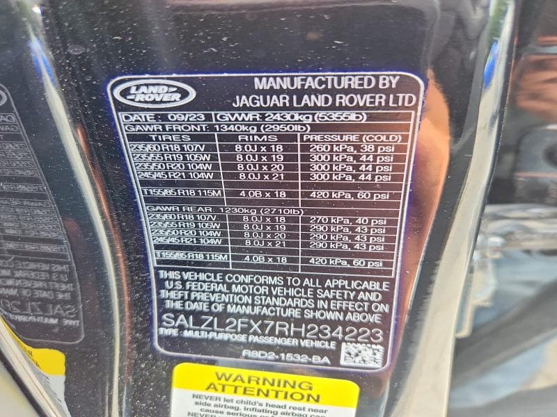 2024 LAND ROVER RANGE ROVER EVOQUE DYNAMIC SE 14