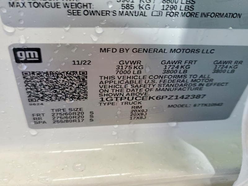 2023 GMC SIERRA K1500 ELEVATION 13
