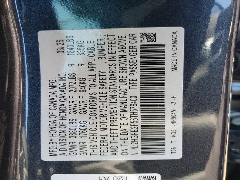 2026 HONDA CIVIC SPORT 12