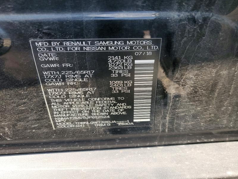 2018 NISSAN ROGUE SV 13