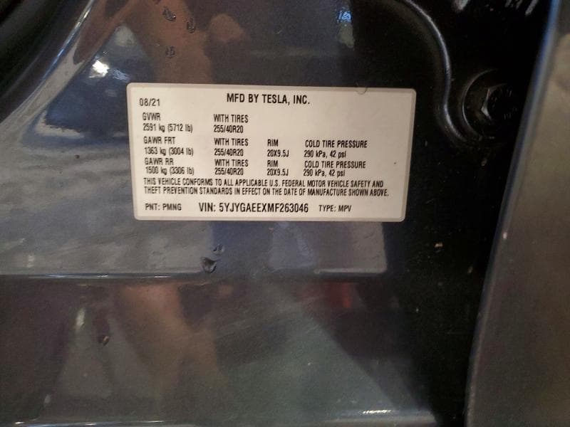 2021 TESLA MODEL Y 13