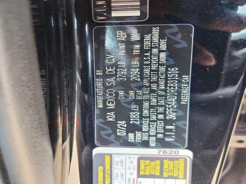 2024 KIA FORTE GT LINE 12