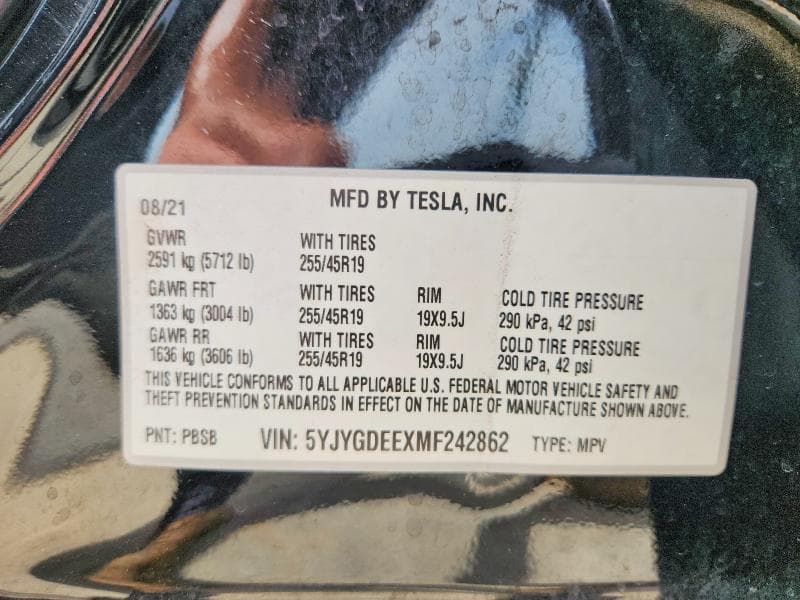 2021 TESLA MODEL Y 12