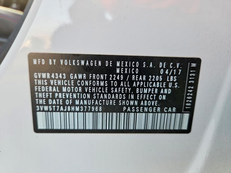 2017 VOLKSWAGEN JETTA GLI 12