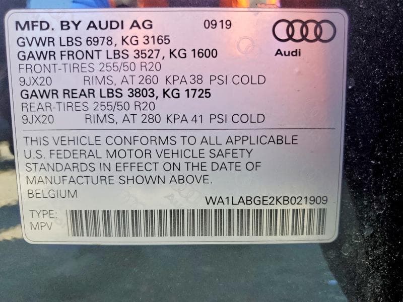 2019 AUDI E-TRON PREMIUM PLUS 13
