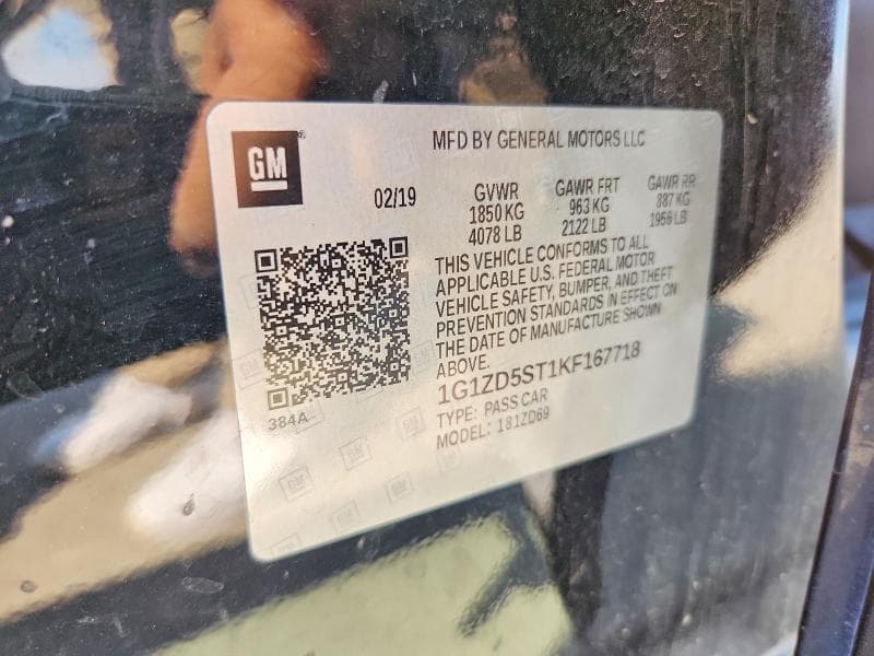 2019 CHEVROLET MALIBU LT 12