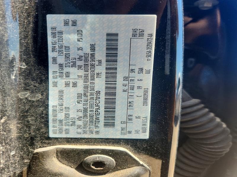 2018 FORD F150 SUPERCREW 12