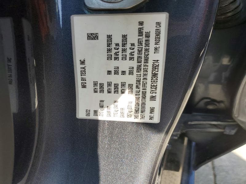 2022 TESLA MODEL 3 13