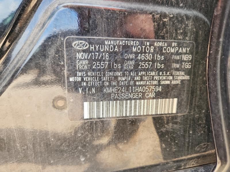 2017 HYUNDAI SONATA HYBRID SE 12