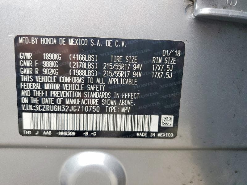 2018 HONDA HR-V LX 13