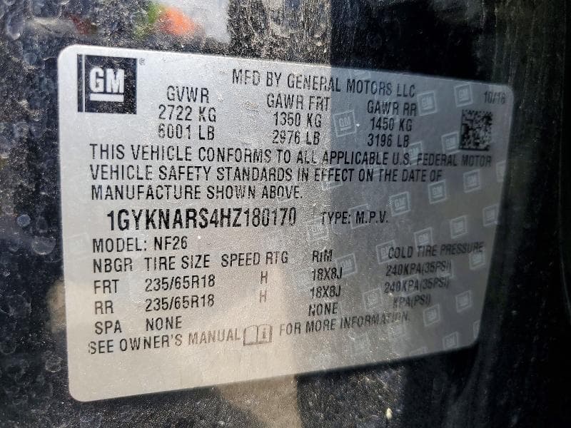 2017 CADILLAC XT5 13