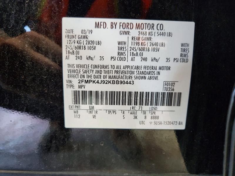 2019 FORD EDGE SEL 13