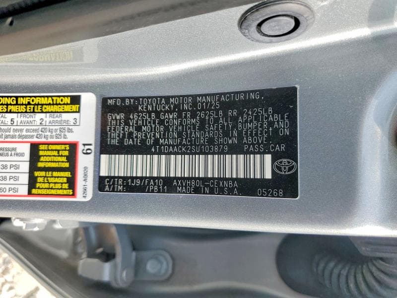 2025 TOYOTA CAMRY LE 13