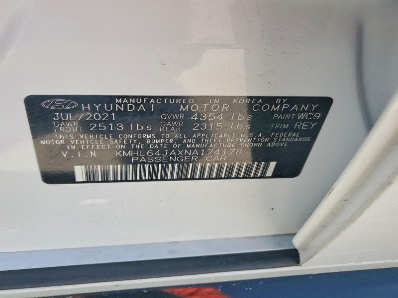2022 HYUNDAI SONATA SEL SEL 12