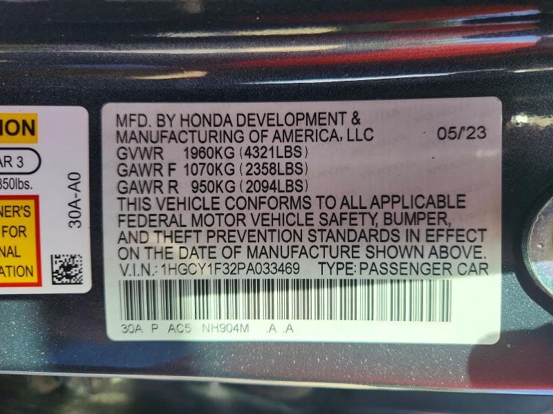 2023 HONDA ACCORD EX 13