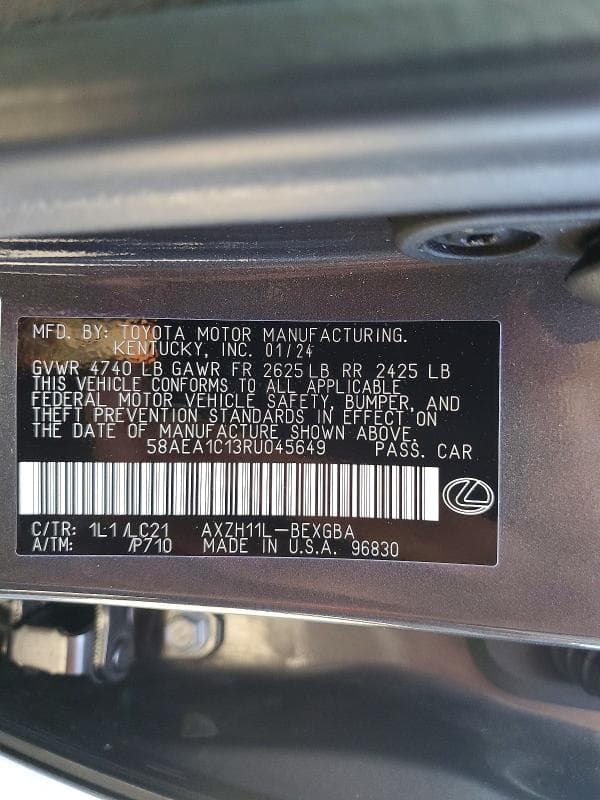 2024 LEXUS ES 300H LUXURY 13