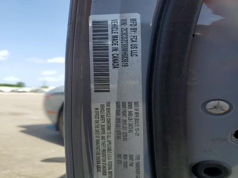 2021 DODGE CHALLENGER SRT HELLCAT 12