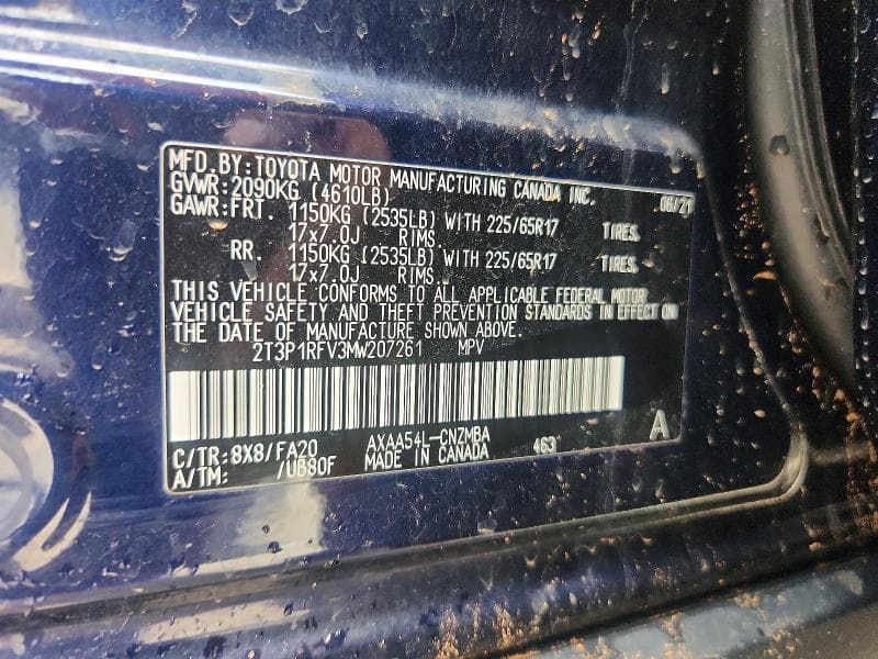 2021 TOYOTA RAV4 XLE 13