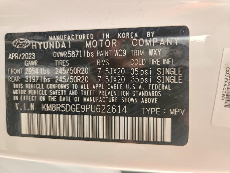 2023 HYUNDAI PALISADE LIMITED 13