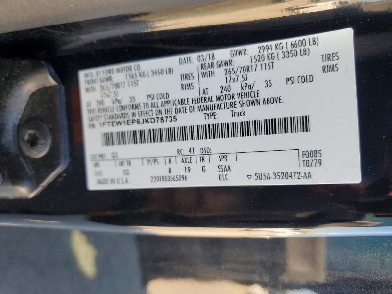 2018 FORD F150 SUPERCREW 13