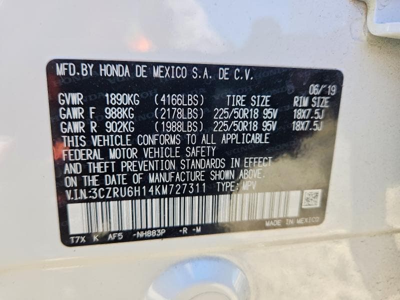 2019 HONDA HR-V SPORT 13