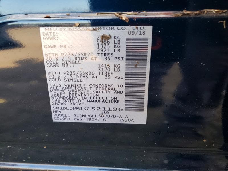 2019 INFINITI QX60 LUXE 14
