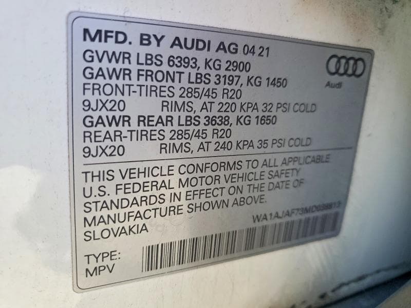 2021 AUDI Q7 PREMIUM 13
