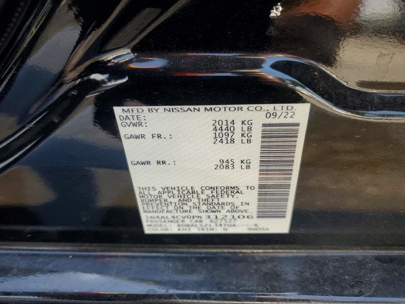 2023 NISSAN ALTIMA SR 12