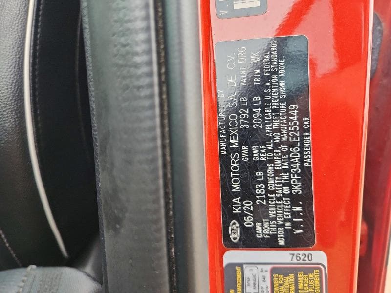 2020 KIA FORTE GT LINE 12