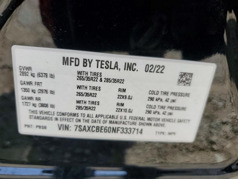 2022 TESLA MODEL X 12