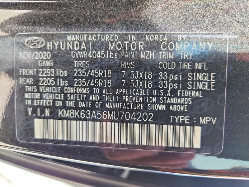 2021 HYUNDAI KONA NIGHT 13