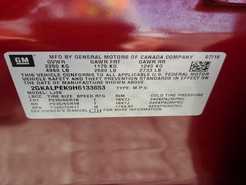 2017 GMC TERRAIN SLT 12
