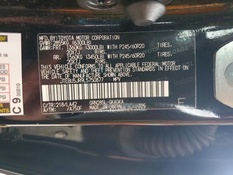 2020 TOYOTA 4RUNNER LIMITED 13